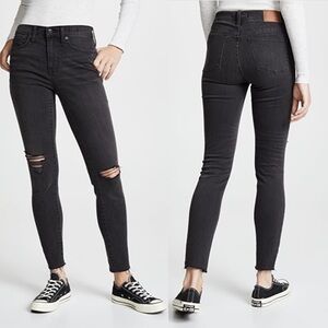 Madewell Taller 9" Mid-Rise Skinny Jeans Black Sea